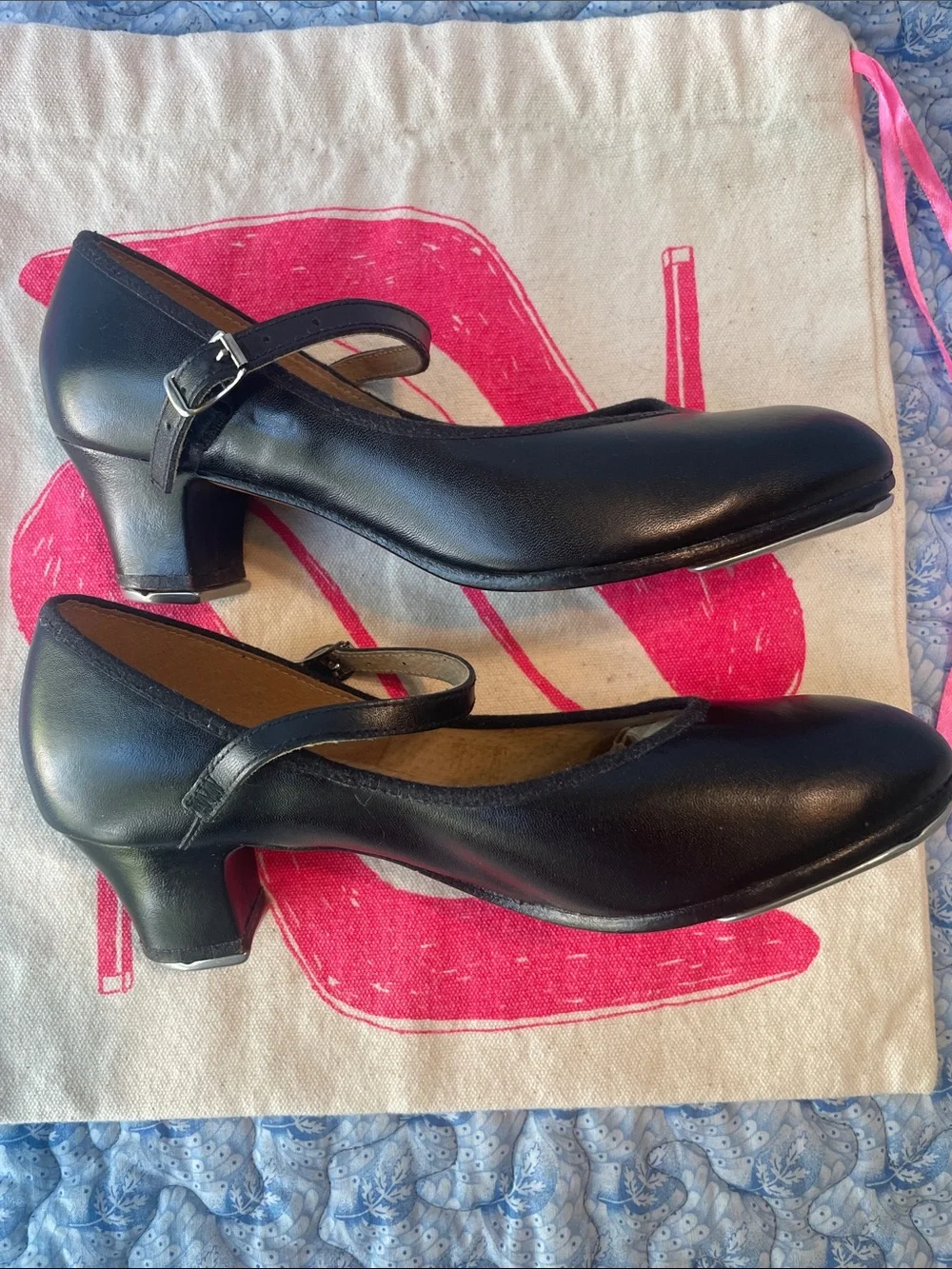 Tap Shoes Black with Ankle Strap made in Australia